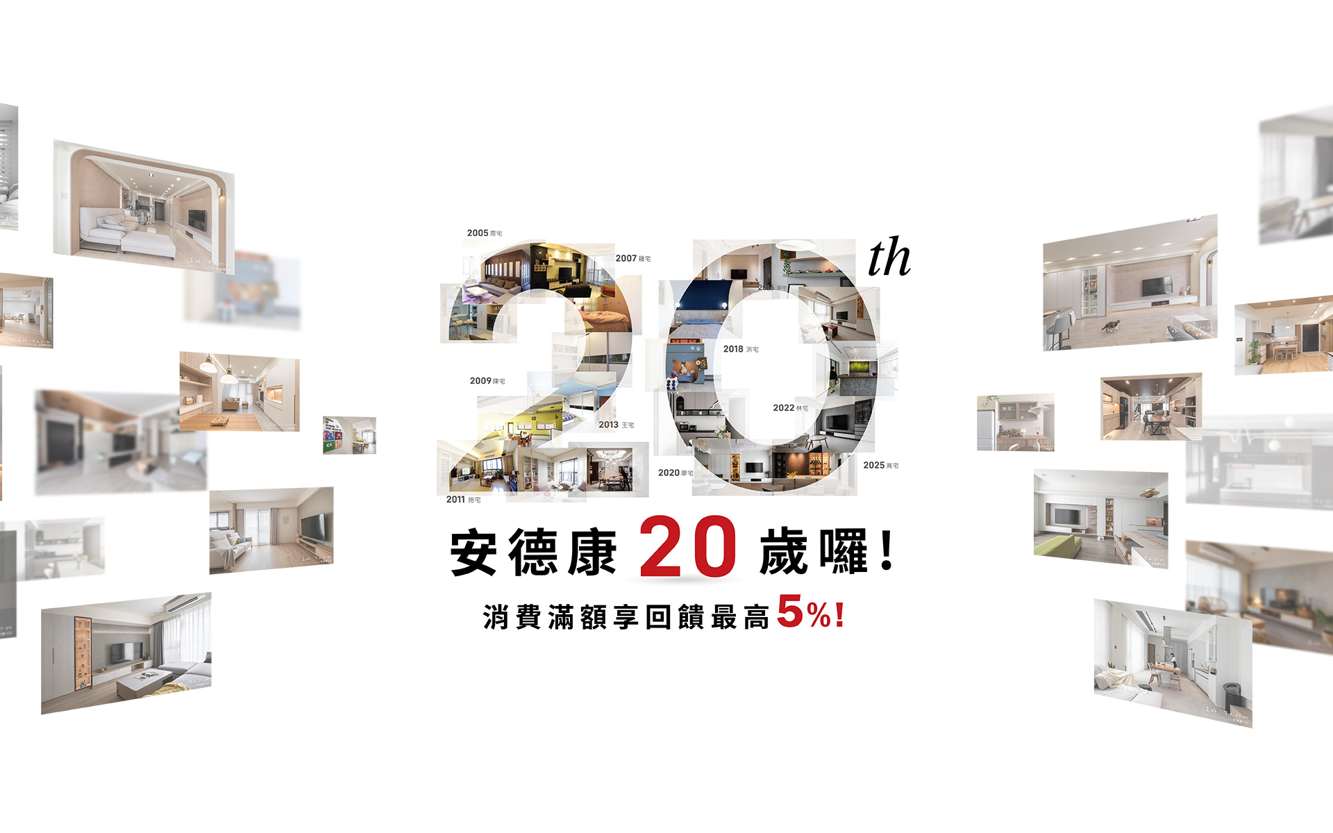 安德康20週年慶，５％回饋送給你！